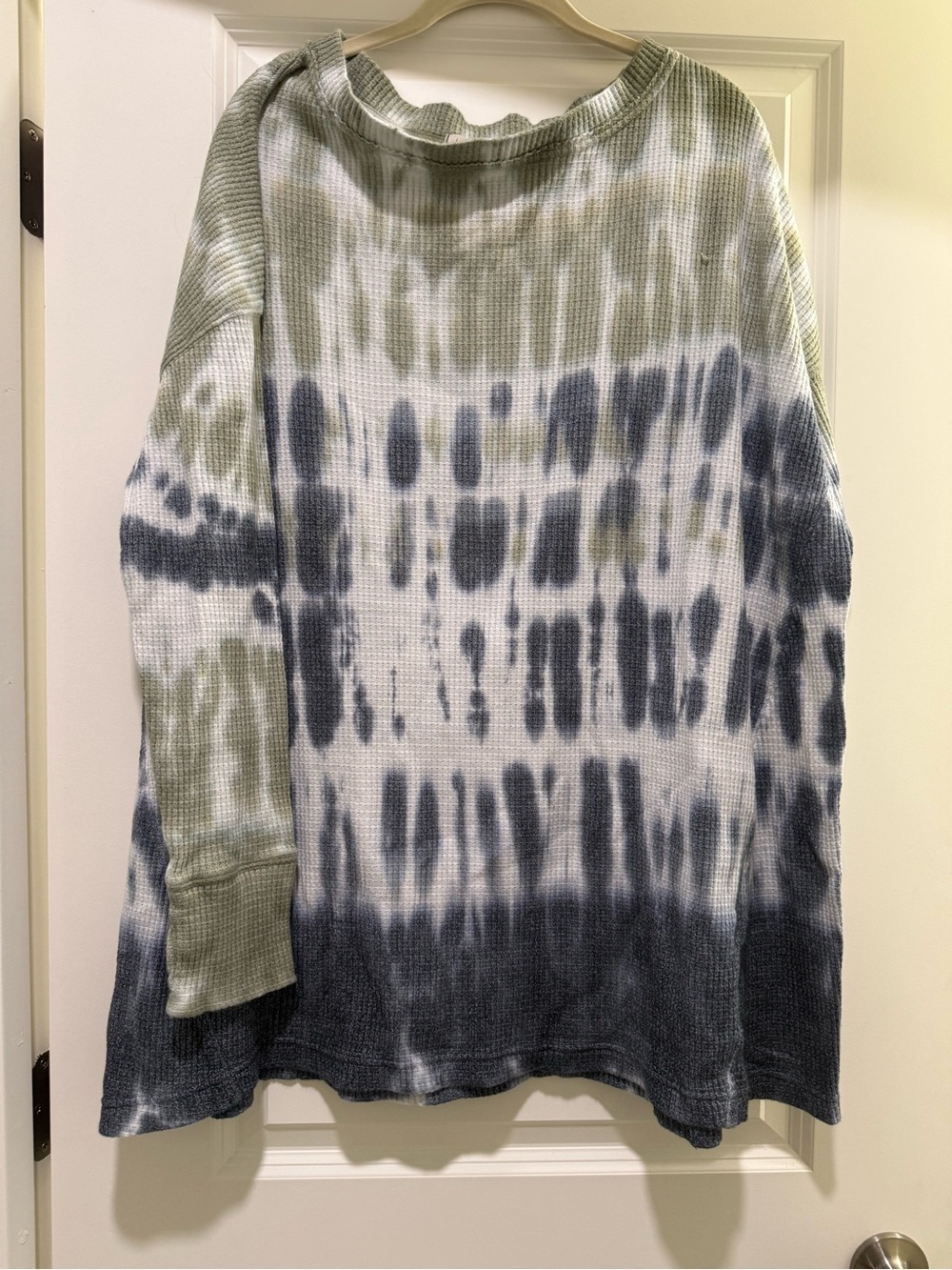 Free People We The Free Thermal Tunic Tie-Dye Waffle Knit
Olive/White
